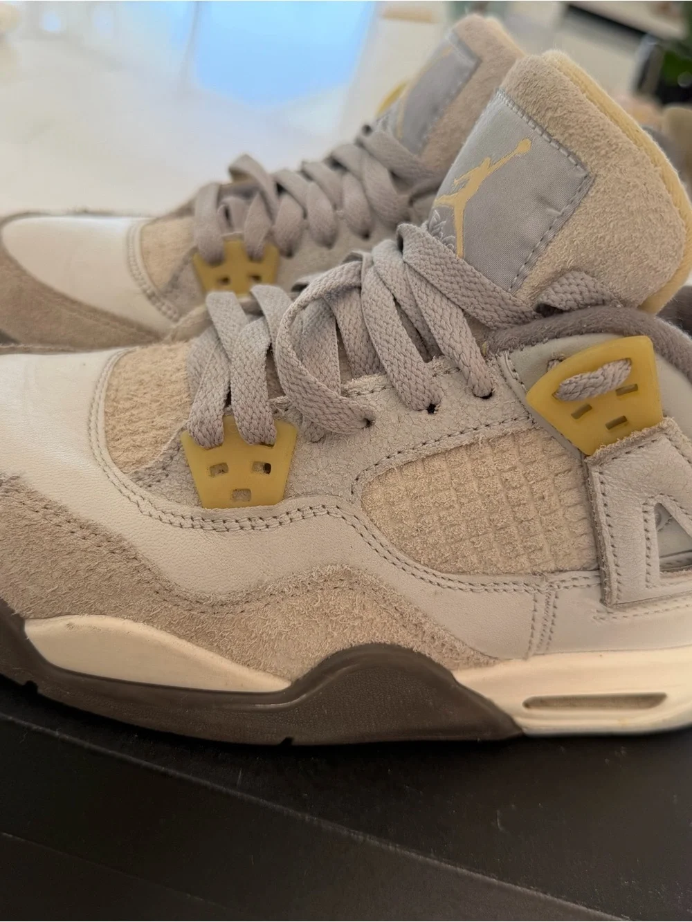 Jordan Kids Sneakers in White, Gray and Black